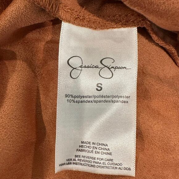 Jessica Simpson Button Front Brown Suede Dress - Picture 8 of 12